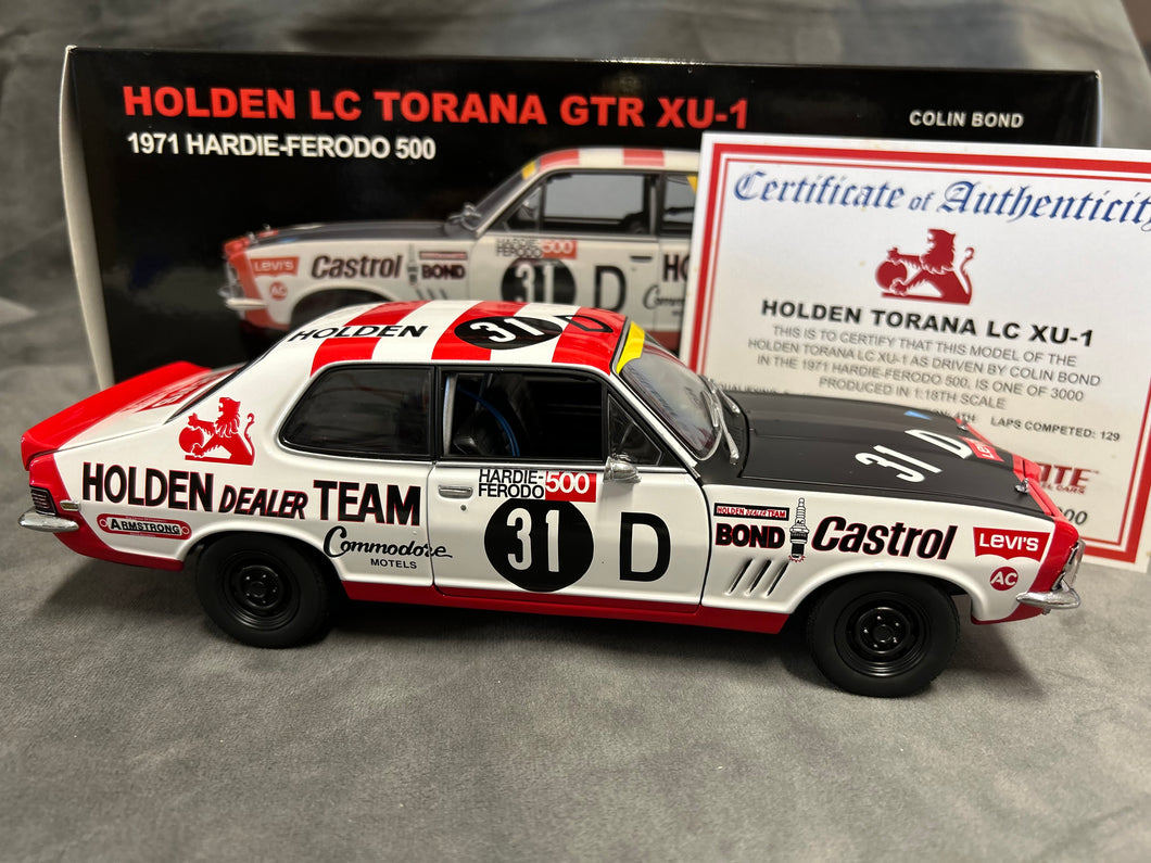 #31D HDT HOLDEN LX TORANA GTR XU-1 C.BOND (BATHURST 1971)