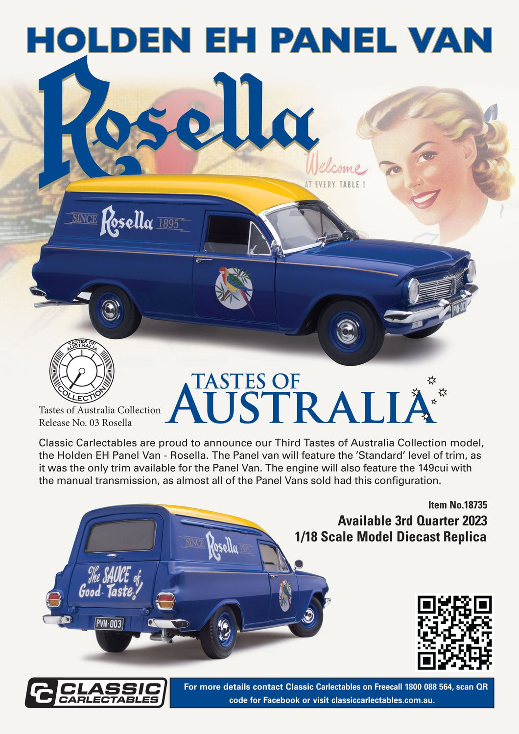 HOLDEN EH PANEL VAN - ROSELLA