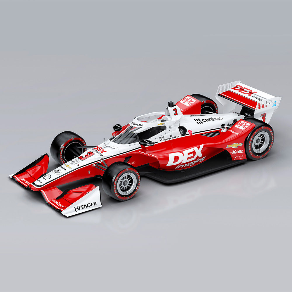 Team Penske #3 DEX Imaging Dallara Chevrolet IndyCar - 2022 Scott McLaughlin First IndyCar Win/Pole With Figurine