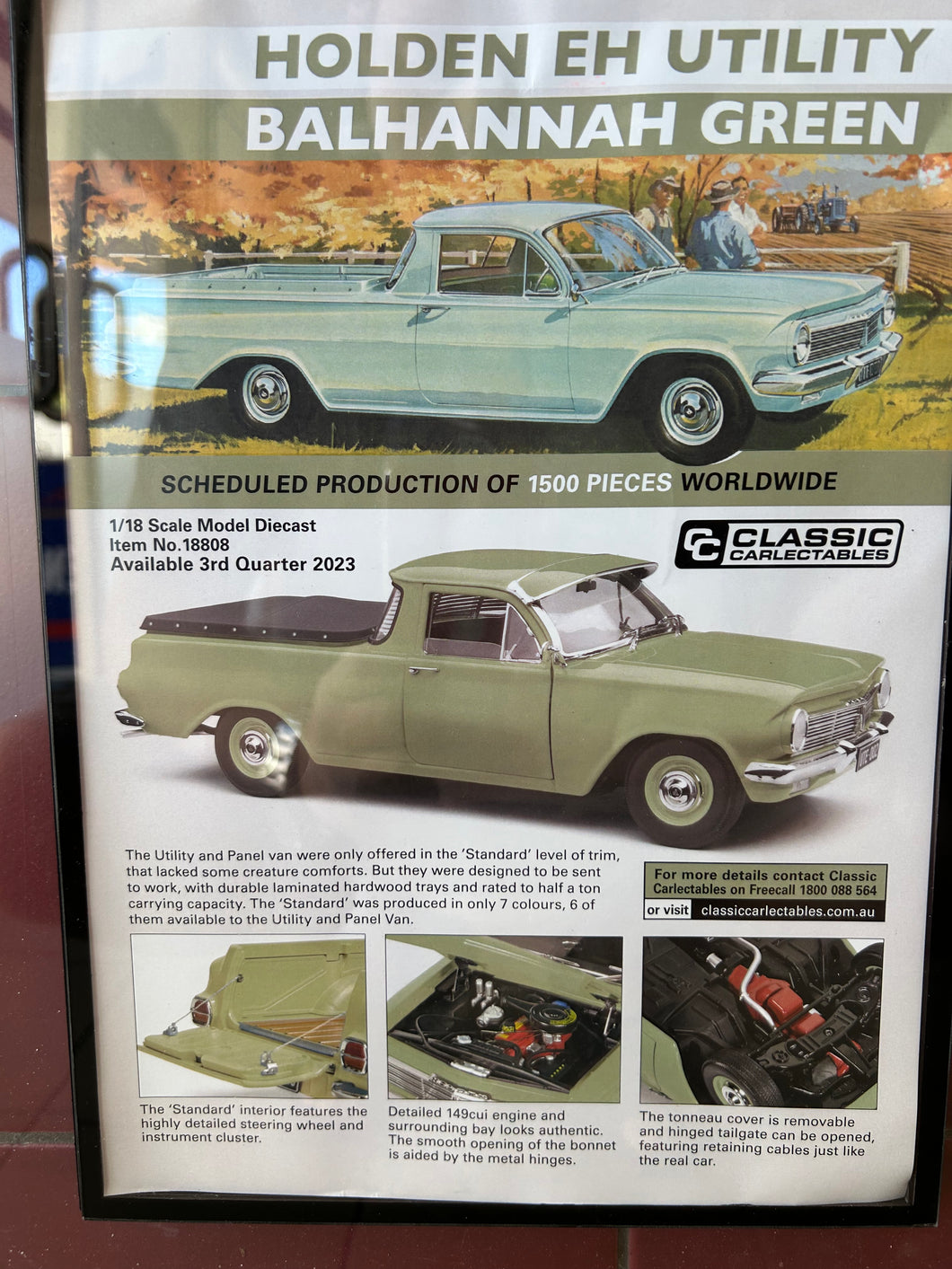 *PRE ORDER* HOLDEN EH UTE - BALHANNAH GREEN